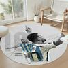 Messi Round Floor Mat Perfect for Outdoor Decorate Room Kitchen Living Rooms Antislip Round Carpet Office Home Decor