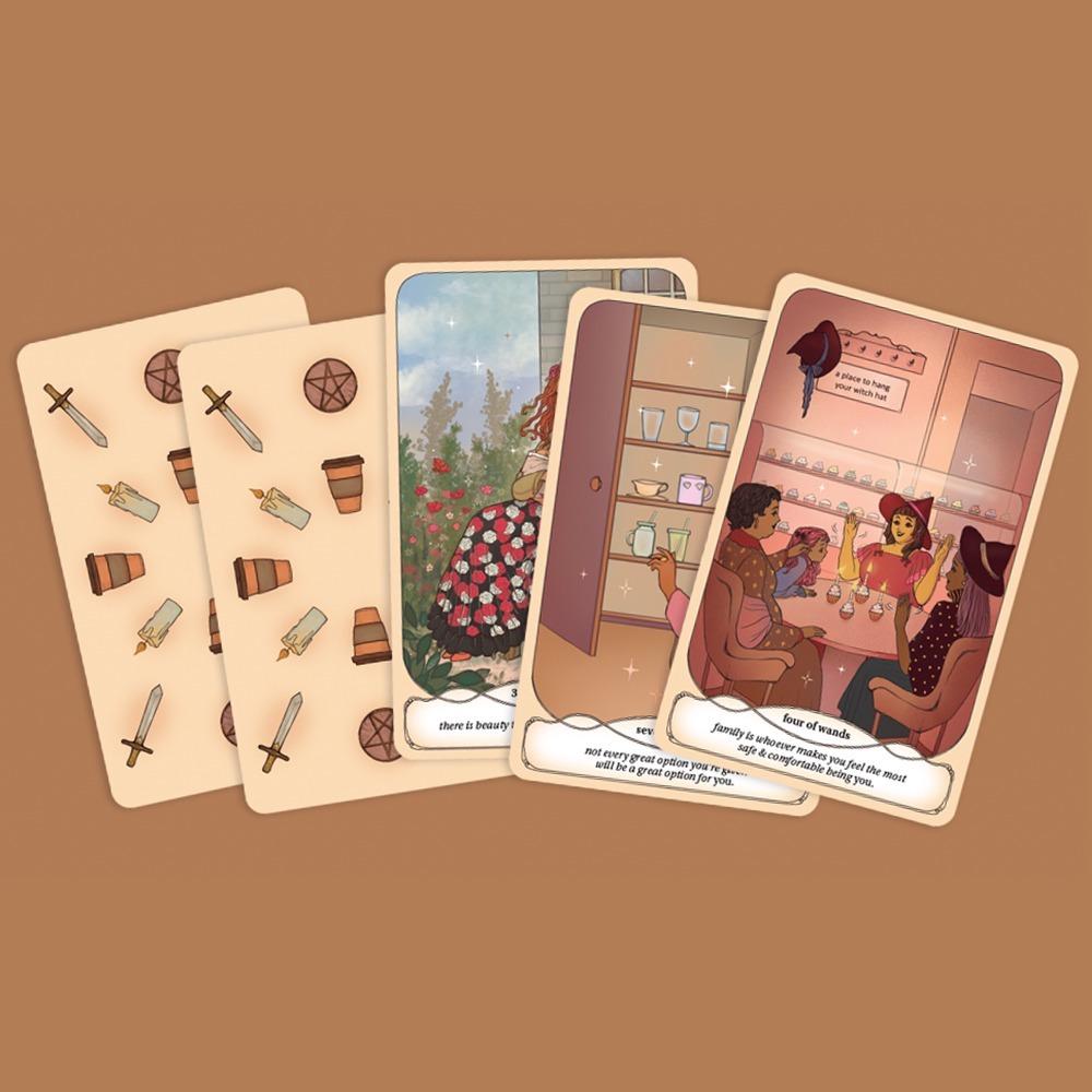 Cozy Witch Tarot Deck 78 buc. Cărți zilnice de tarot Dimensiune de buzunar 10,3*6 cm