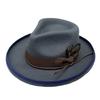 Wool Hats Feather Panama Hat Wool Wide Brimmed for Women Men Photo Props Western for Men Women Unisex Wear Headwear