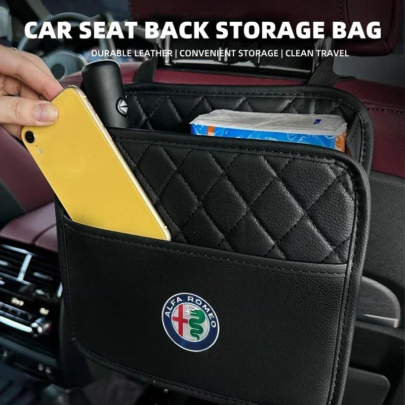 For Alfa Romeo Multifunctional car seat storage bag For Alfa Romeo 159 147 156 166 Giulietta Giulia Mito Stelvio Brera Spider Au