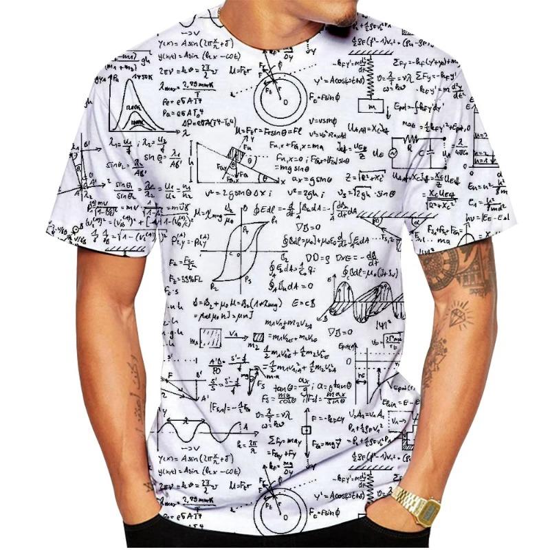 Rolig matematisk t-shirt Matematikformel tryck Herr Dam Kortärmade t-shirts Streetwear Harajuku Barn Topp T-shirt Kläder