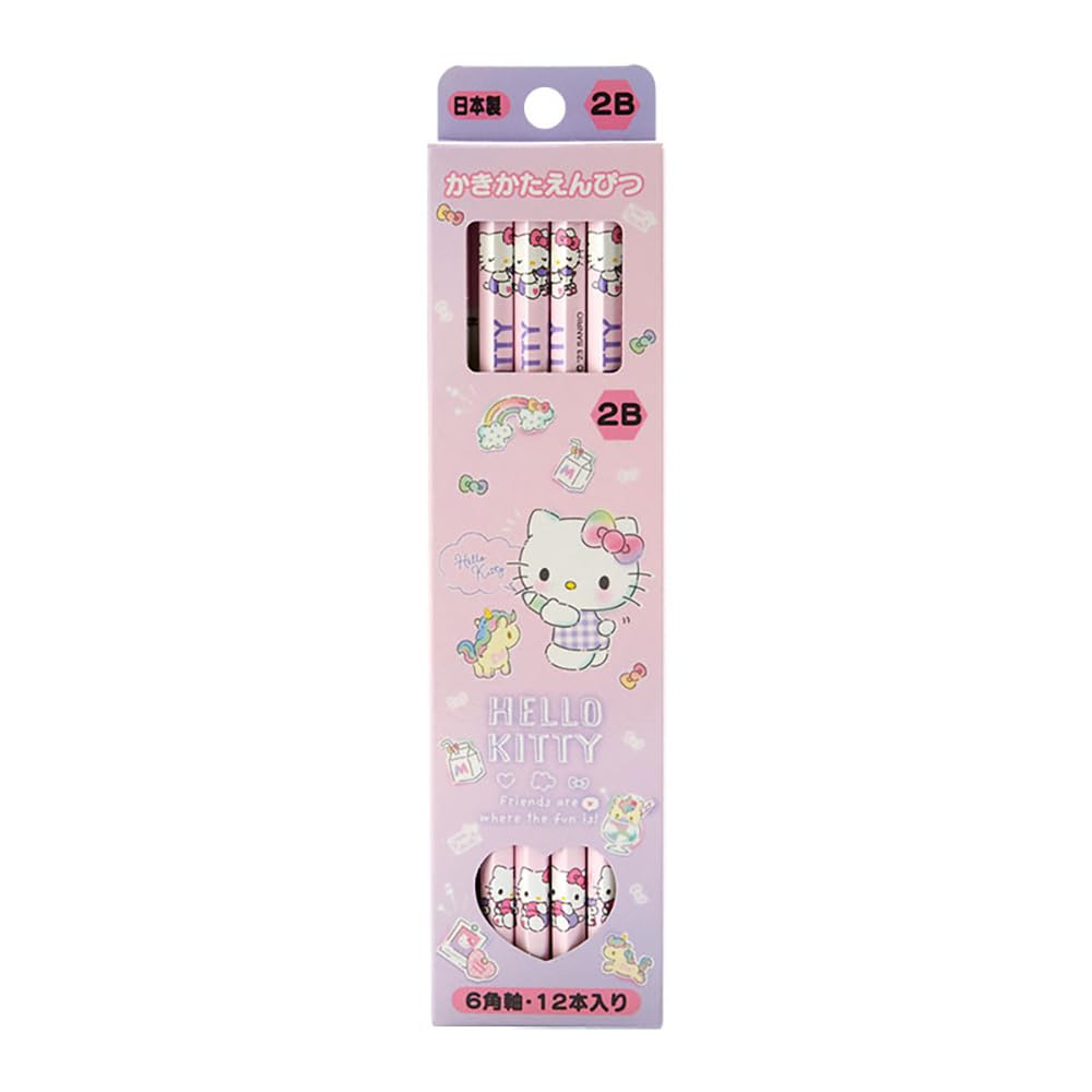 Sanrio Sanrio Pencil Pack 2B Hello Kitty Hello Kitty X X Kids Learning Stationery Character 566152 SANRIO (SANRIO) 0.8 0.8 17.6cm