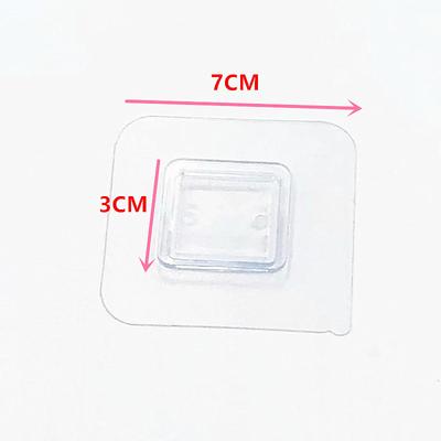 1 buc Cârlig de perete autoadeziv Transparent Raft de sârmă Autocolant de perete cu montare laterală Patch de fixare pentru gadget de bucătărie baie