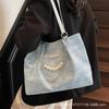 Vintage Chain Underarm Bag Women's 2025 New Fashion Versatile Handheld Large Capacity Shoulder Bag Armpit Denim Bag