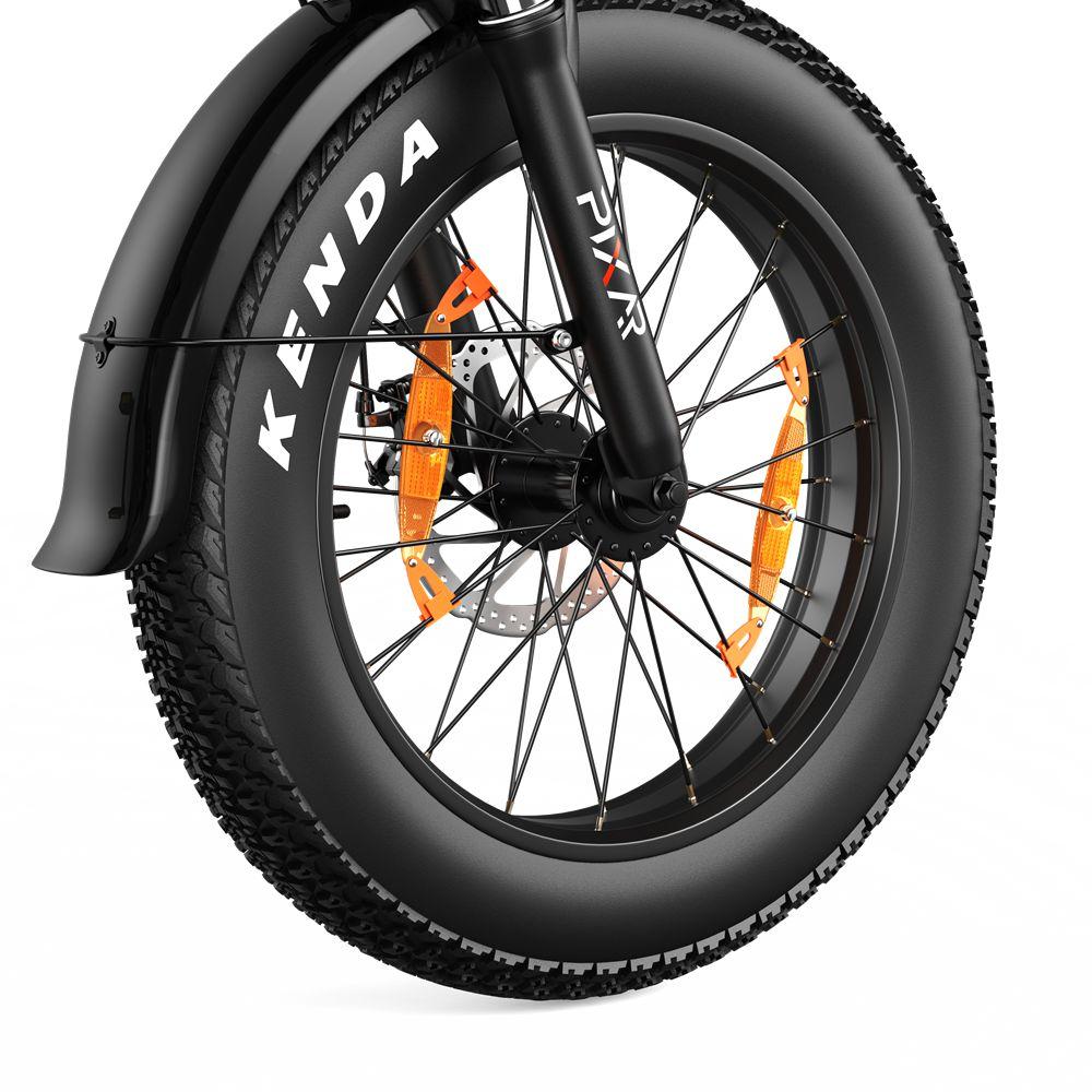 Elektrický bicykel Pixar F2 250W Motor 20"x4.0" Pneumatika Skladací mestský e-bike 7 Rýchlostí Dvojité kotúčové brzdy 48V 15Ah Predná vidlica Odpruženie
