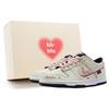 Dunk Low Leather Slip Resistant Cushioning Abrasion Resistant Low Top Skateboard Shoes GS Beige White Pink CW1590-100(Team44-)