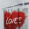 Love Heart Shower Curtain - Romantic Bathroom Decor