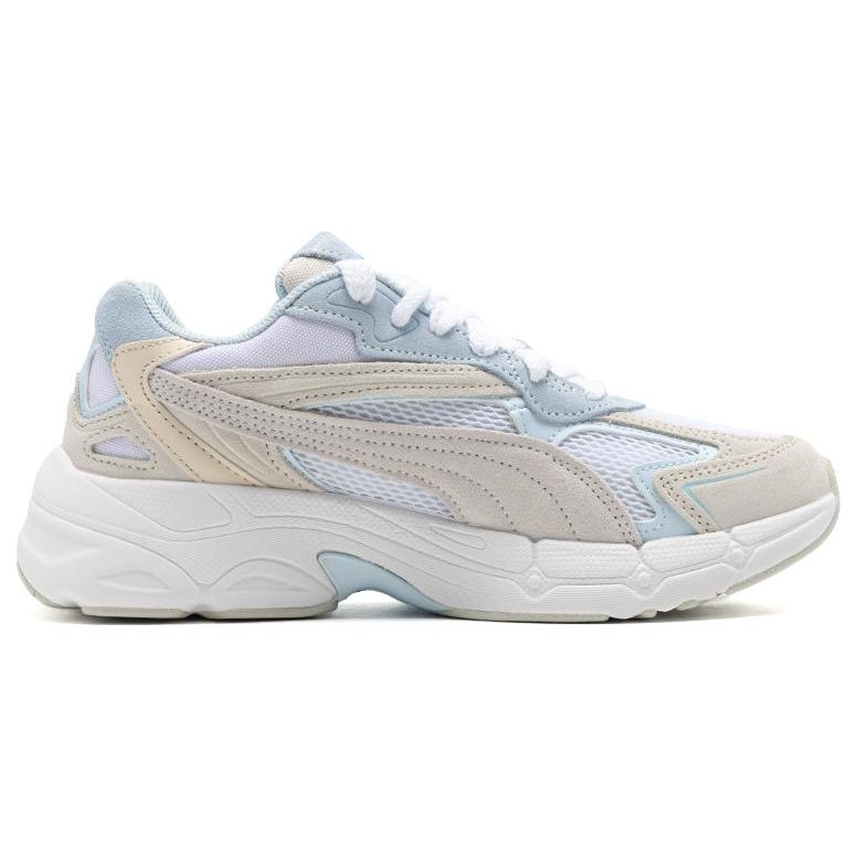 PUMA Teveris Nitro Unisex White Icy Blue Low Top Casual Sneakers 388774-26