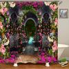 3D Fantasy Forest Landscape Printed Shower Curtain Waterproof Polyester Bath Curtain Bathroom Decoration With Hooks Curtain