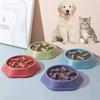 Pet Slow Food Bowl Cat/Dog Large Capacity Food Bowl To Relieve Anxiety, Anti-Choking, Non-Slip and Anti-Overturning Colored Bowl
