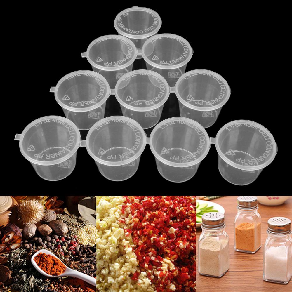 30Pcs Reusable Takeaway Plastic Pigment Paint Box Palette Sauce Cup Food Containers