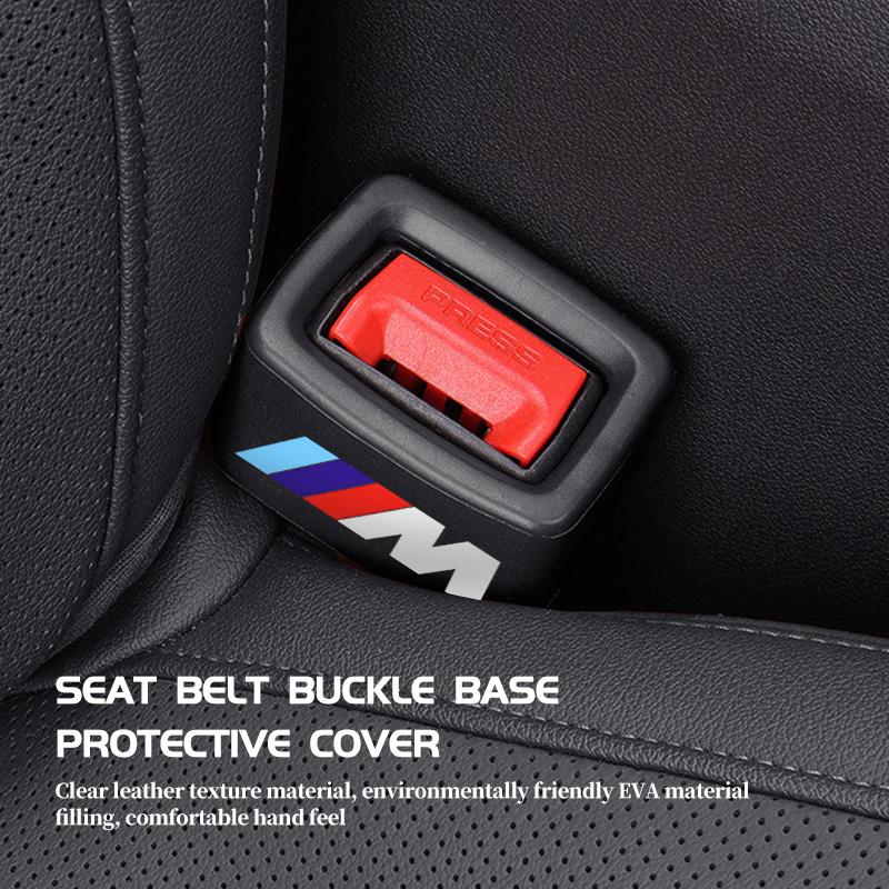 BBIU7 Car Seat Belt Buckle Anti-Scratch Safety Belt Base Protector Clip For BMW M 1 3 4 5 6 7 Series X1 X3 X4 X5 G20 G38 F48 E36 E39
