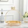 Enkellaags Tweelaags Drie Laags Strik Metalen Taartstandaard Goud Zilver Rond Parel Dessert Taartvorm Fruitplateau Display Stand