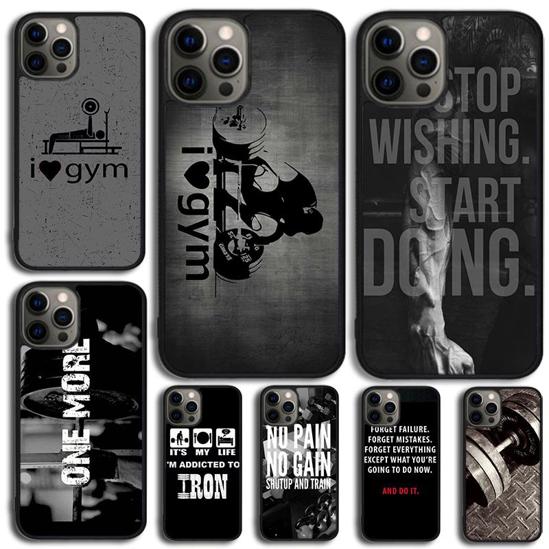 Bodybuilding Gym Fitness Phone Case For IPhone 18 17 Air 15 16e 14 13 Pro Max Coque 12 11 Pro Max PLUS Cover