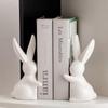 Decorative Ceramic Book Ends, Quirky Rabbit Bookends, Bunny Book Holders Stopper