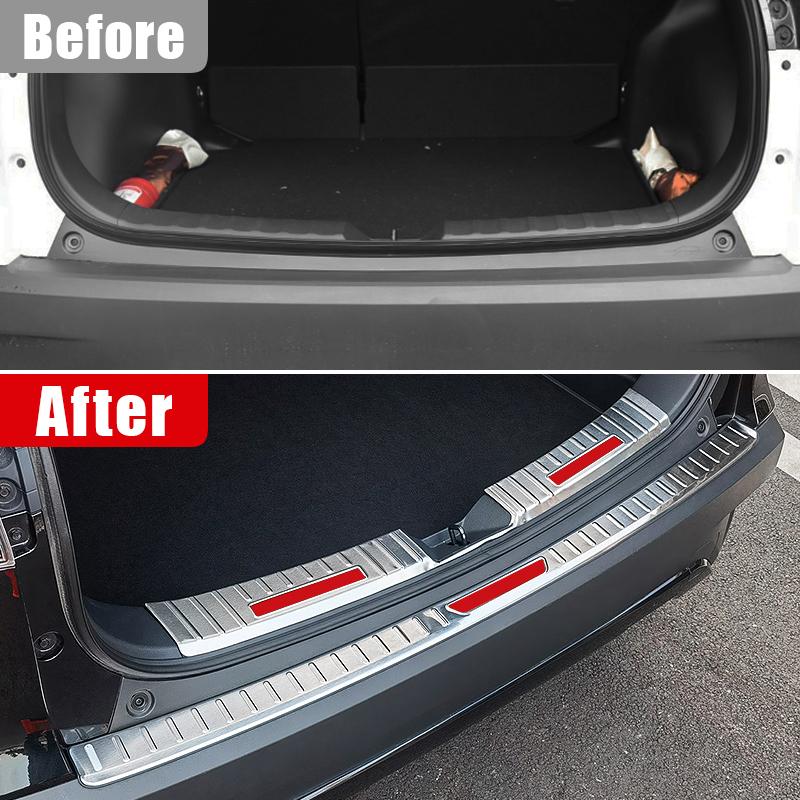 Car Accessories For Toyota Corolla Cross XG10 2021 2022 2023 Hybrid Rear Bumper Foot Plate Trunk Door Sill Guard Pedals Cover