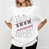 MJ Beat It Piano Keys T-Shirt King of Pop Music Tee Retro 90s Style Shirts Unisex Short Sleeves Casual Tops Fan Gifts Tops