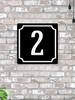 House Number 30 Classic Black Metal Sign 20x20cm, Modern Door Wall Decor