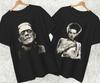 The Bride and Frankenstein T-shirt, Beste custom voor koppel Halloween Horror T-shirt