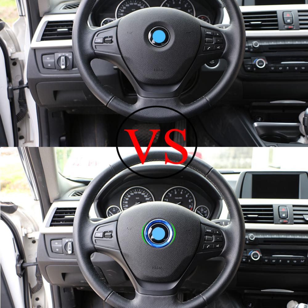טבעת קישוט לעיצוב רכב מדבקת עיגול הגה עבור BMW M3 M5 E36 E46 E60 E90 E92 X1 F48 X3 X5