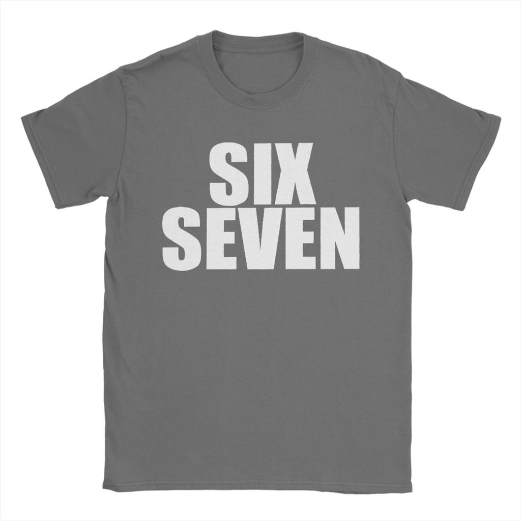 Ullzang Rolig Sex Sju 6 7 Meme T-shirt För Män Kvinnor Rund Hals Kort Ärm Kläder Bomull Sommarkläder