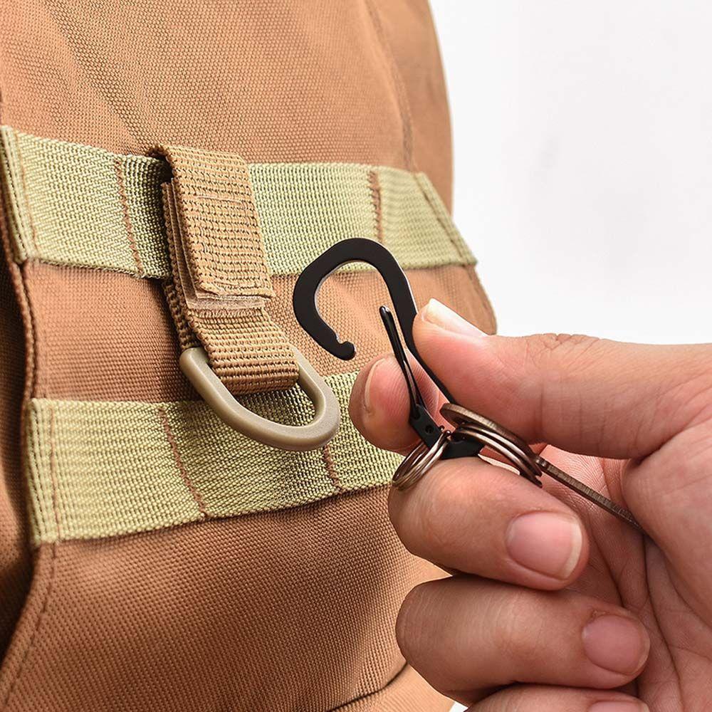Hook Outdoor Camping Bag Hanging Buckle Carabiners Buckle Outdoor Backpack Hook Molle Webbing Clip