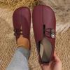 Flat Bottom Round Head Single Shoes Women's Four Seasons Soft Sole Non-slip