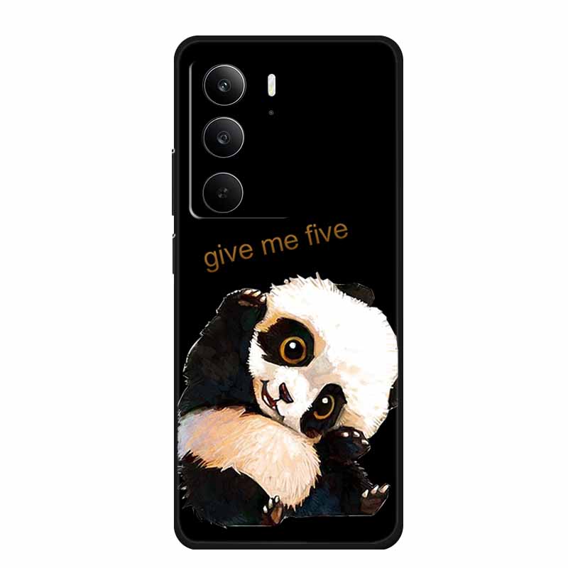 Black Silicone Case For Realme C71 Case C 71 Coque Cartoon Cat Soft Back Cover For Realme C71 Phone Cases RealmeC71 Funda Shell