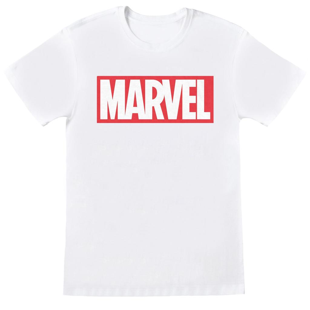 Marvel Comics Unisex Adult Box Logo Cotton T-Shirt