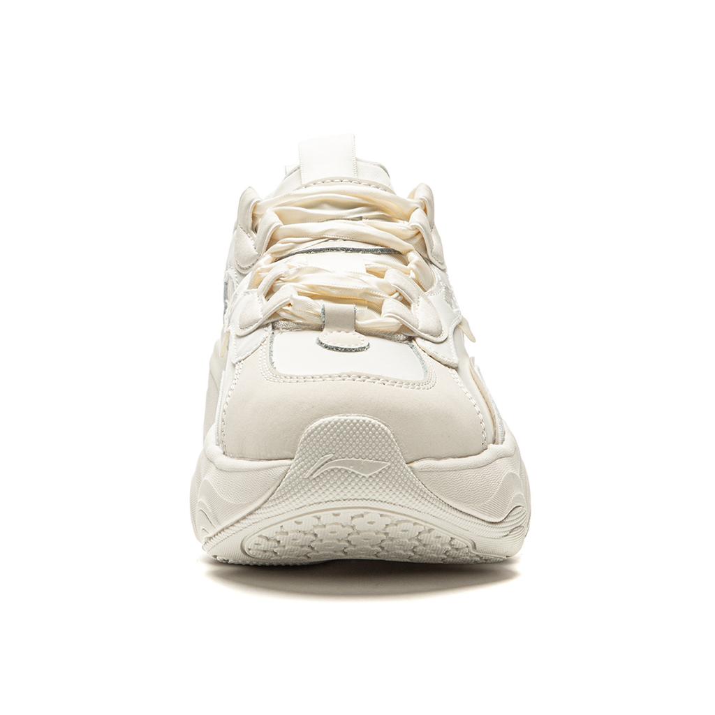 Li Ning Honey Collection Honey Cushioning Abrasion Resistant Height Increasing Low Top Casual Shoes Women's Ivory AGCU246-1