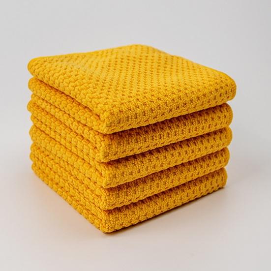 5Pcs Microfiber Dishcloths Absorbent Textured Reusable Rag Kitchen Cleaning Cloth for Washing Dishes Wiping Glassware