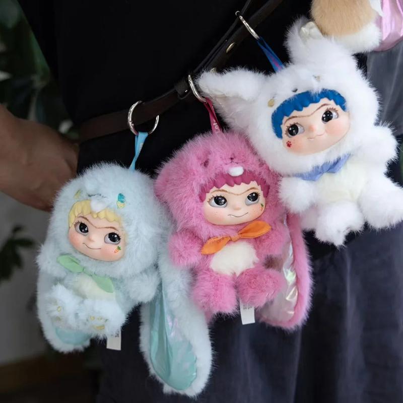 WAKUKU Trendy Party Series Blind Box Handmade Plush Doll Mystery Gift for Hair Fashion Lovers Vinyl Face Collectible Toy