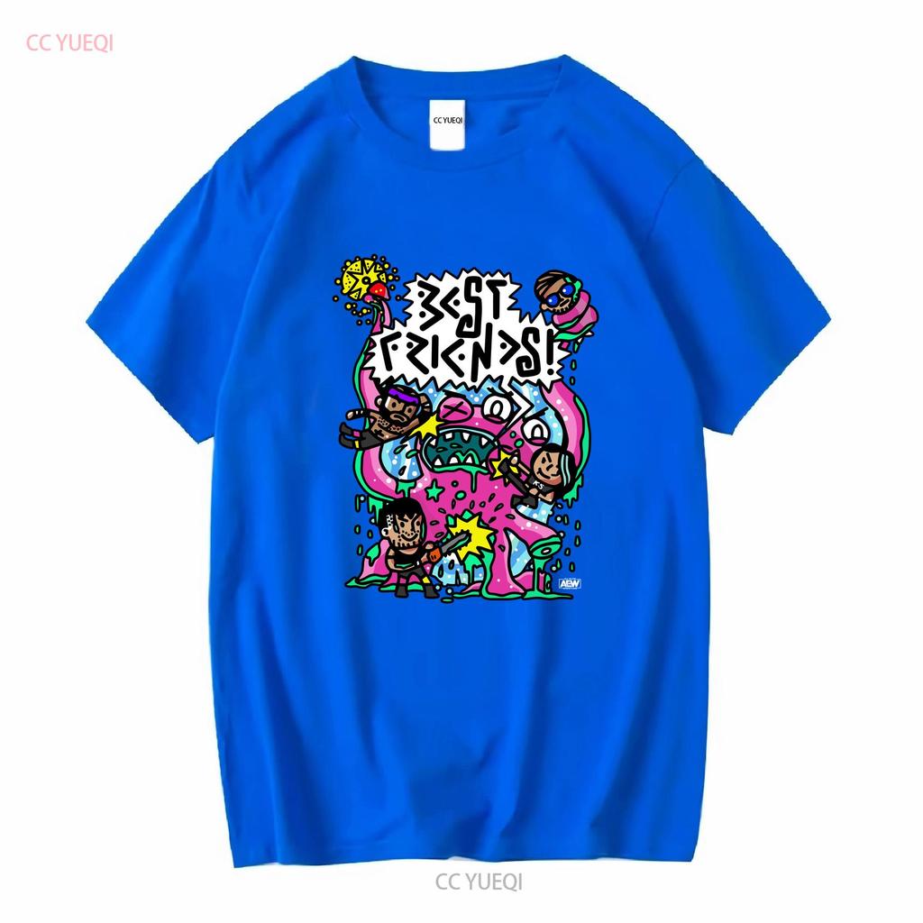 Best Friends Intergalactic Planetary AEW Official T Shirt vintage Washed Casual Slightly Unisex homme graphic Stylish
