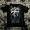 Classic Y2K Gothic Style T-shirt Print Oversized T Shirt High Street Shirts Gothic Round Neck Cotton Tops New Men Women T Shirt