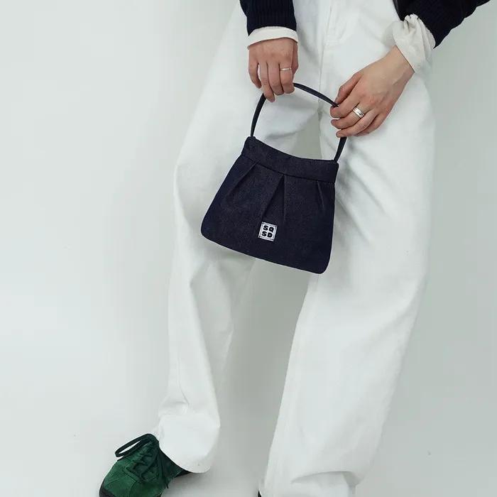 [Square Sand] DENIM BREAD BAG (indigo Blue)