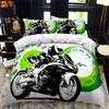 Motorcycle Rider Bed Duvet Cover Set Queen Calico Twin Size Comforter Cover Bedding Set Single King Soft Polyester Quilt Cover