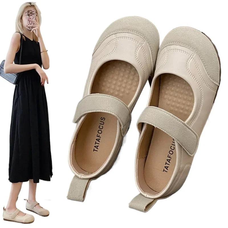 Fashion Women Flats Mary Jane Canvas Sandals Spring Summer Walking Shoes Designer Flat Casual Silver Beige Board Shoes Zapatos Mujer