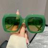 Elegant Green Oversized Sunglasses Women Trendy Big Frame Square Gradient Eyewear Luxury Designer Sun Glasses Men Vintage Shade