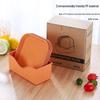 Pastellfarbenes Macaron-Tischgeschirr-Set: Plastikobst, Knochenplatten, Aufbewahrungsteller.