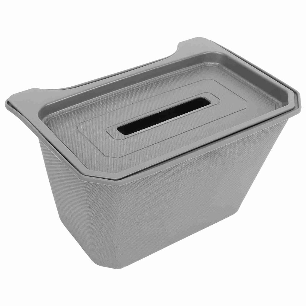 Boîte de rangement arrière de voiture Grande capacité Antidérapant Organisateur de siège arrière Contenant Remplacement Pour Tesla Model Y Gris