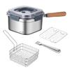 Camping Cookware Set 2500ml Square Camping Cooking Pot Multifunctional Hiking Cooking Set Camping Equipment Deep Fryer Pot for