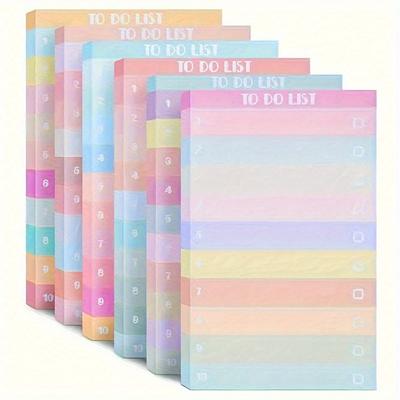 50 Sheets To Do List Sticky Notes, Multicolor Lined Sticky Notes Self Adhesive Sticky Notes Memo Pad To Do List For Office Notepad