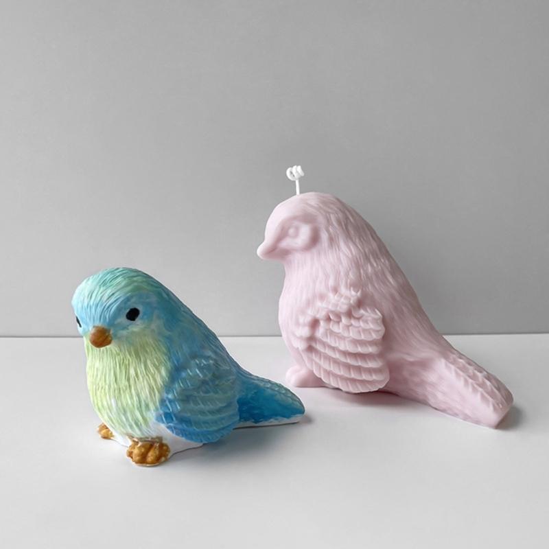 Bird Candle Silicone Mold for Handmade Desktop Decoration Gypsum Epoxy Resin Aroma Candle Mould for Home Decoration