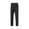 Li Ning Solid Color Mid Waist Straight Leg Knitted Sports Pants Men Bottoms Black AKYU457-1