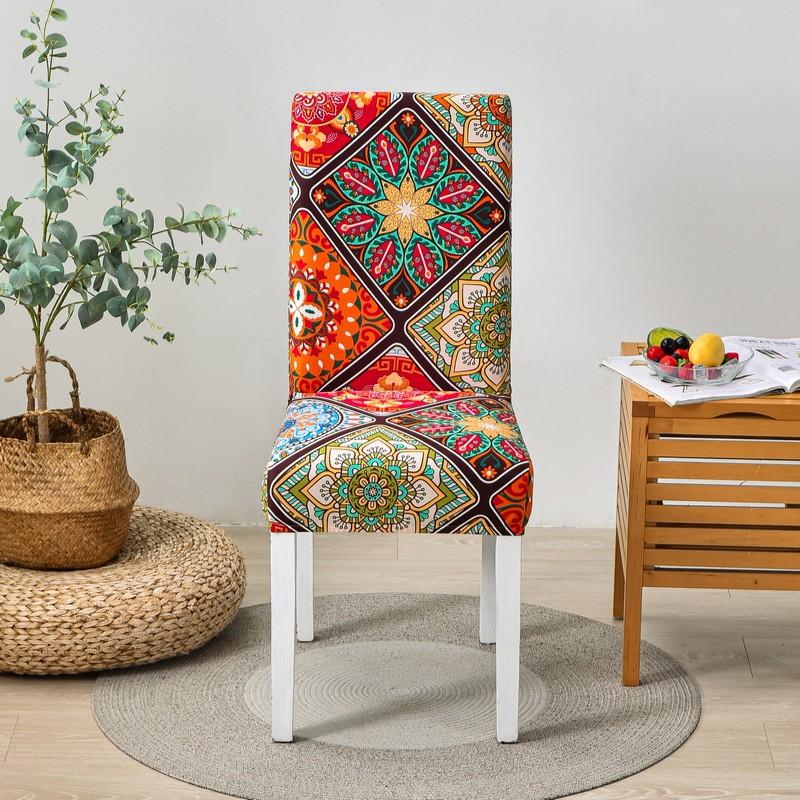 New Floral Decoration Stretch Covers Chair Cover For Dining Room Office Banquet Chair Protector Elastic Material Armchair Cover