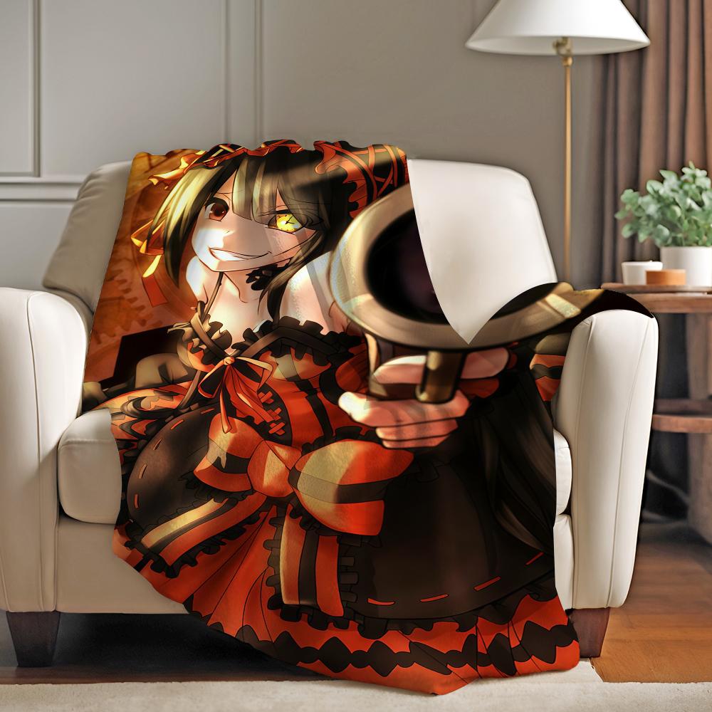 Anime-Charakter Kurumi Tokisaki Decke für Sofa Büro Bett Flugzeug Reise Schlafen Lesen Entspannen Camping Weich und Warm