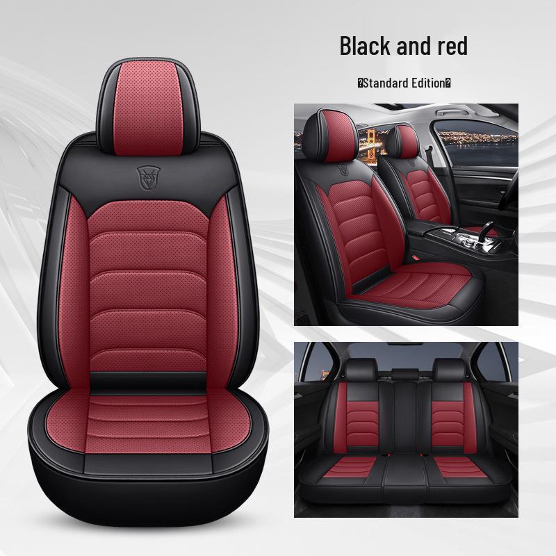 Cuscino per Sedile Auto in Pelle Nappa – Cinque Posti, Copertura Completa, Quattro Stagioni, Pronto per l'Estate