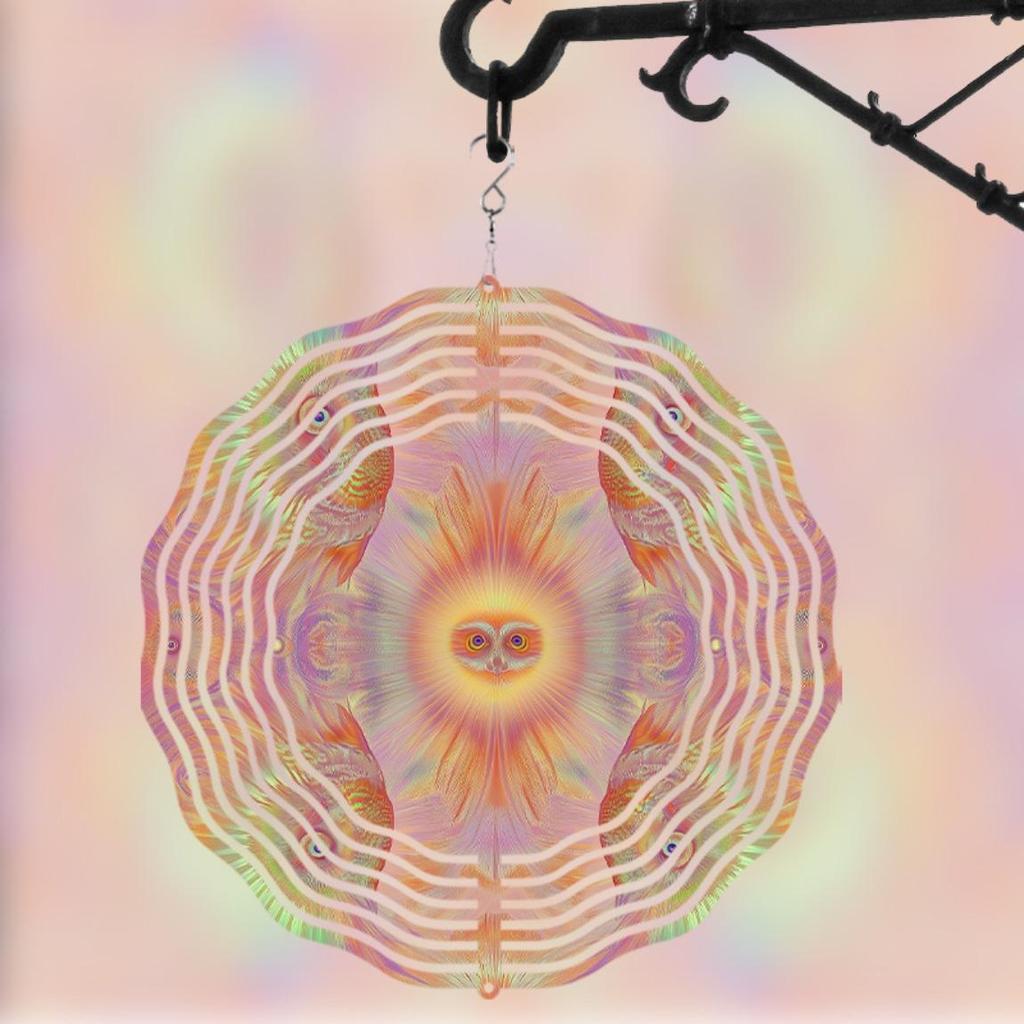 360 Grad Haken Design Metall Windspiel 25.4cm für Alle Jahreszeiten Heim Garten Terrasse Dekor Elegantes Geschenk für Freunde und Familie
