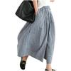 Dammode Vår Högmidjade Casual Lösa Byxor Eleganta Rutiga Vida Ben Byxor Kjol