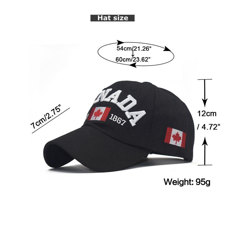 Canada Dad Unisex Cotton Baseball Cap Maple Leaf Flag Cap Embroidered Unisex Cap Outdoor Sun Hats For Adult